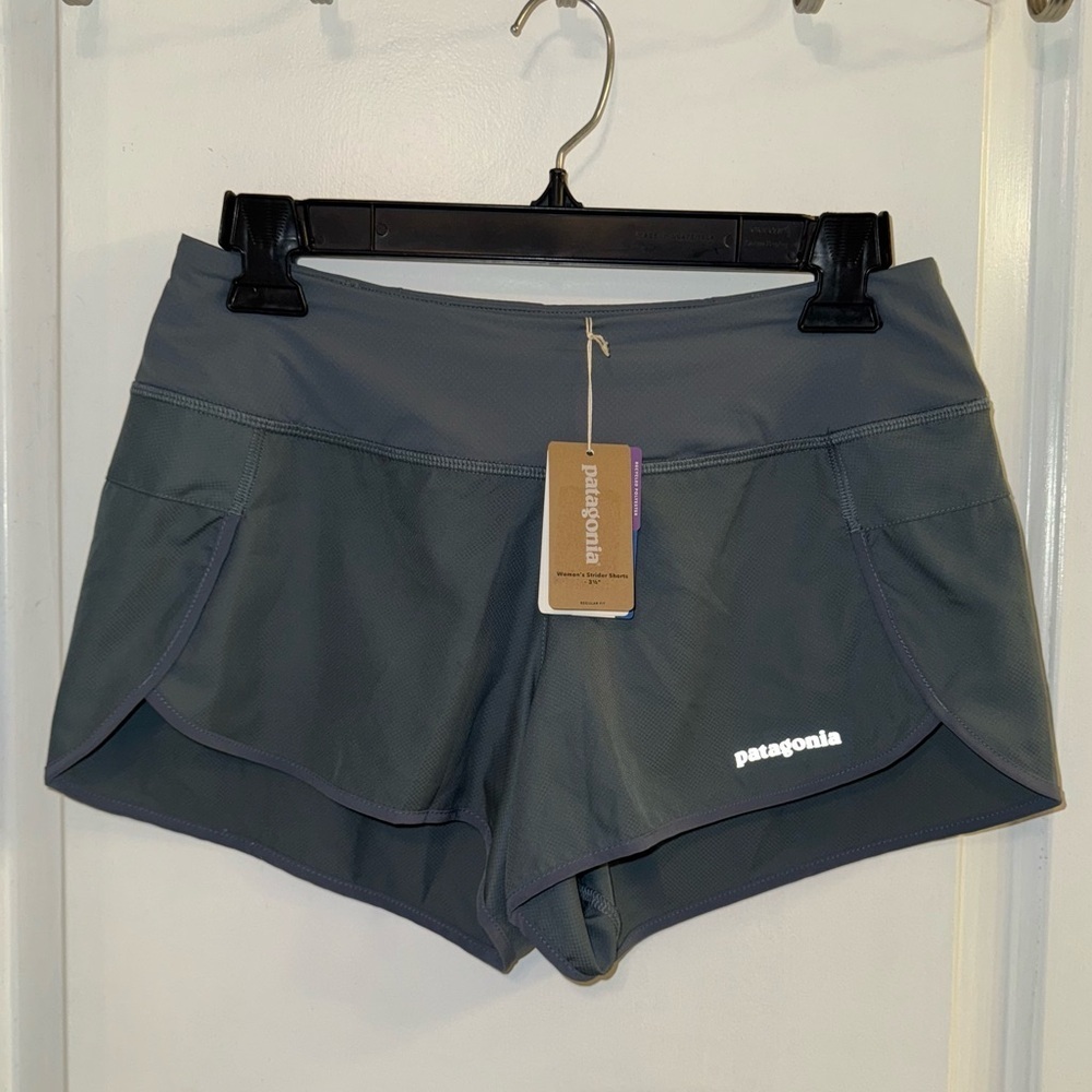 Patagonia Women's Strider Shorts 3.5" Inseam Plume Grey Small NEW WITH TAG - Picture 3 of 7